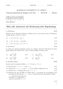 Bitte alle Antworten mit Rechenweg oder Begründung.