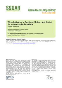 Wirtschaftskrise in Russland. Risiken und Kosten für