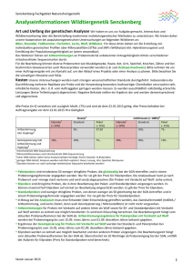 Analyseinformationen Wildtiergenetik Senckenberg