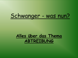 Schwanger - was nun?