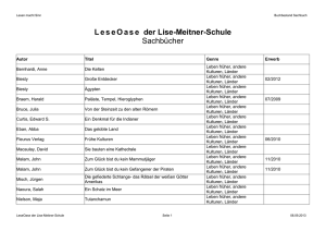 Jugendsachbüchern - (KGS) Stuhr