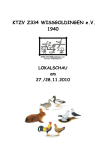 Deckblatt Katalog Lokalschau 2010
