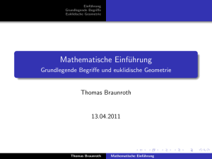 Mathematische Einführung