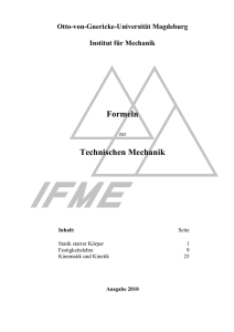 Formelsammlung - Institut für Mechanik