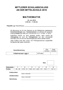 Mathematik Aufgaben