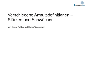 Verschiedene Armutsdefinitionen – Stärken und Schwächen