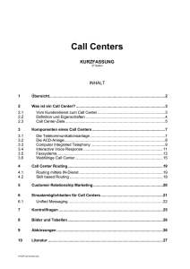Call Centers - Moderne Telekommunikation