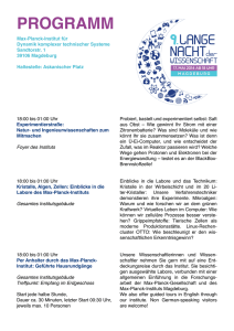 programm - MPI Magdeburg - Max-Planck