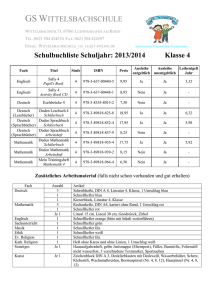Klasse 4 - GS Wittelsbachschule