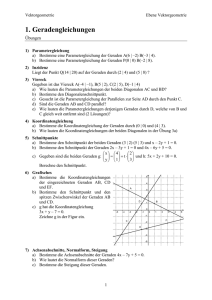 1. Geradengleichungen