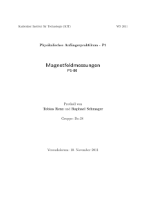 Magnetfeldmessungen