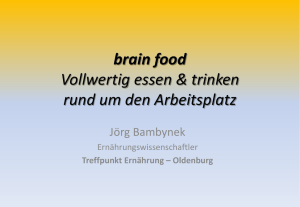 brain food – intelligent essen?