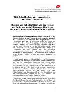 EGB-Entschließung zum europäischen
