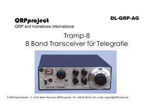 QRPproject Tramp-8 8 Band Transceiver für Telegrafie