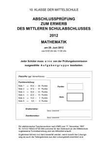 Mathematik Aufgaben