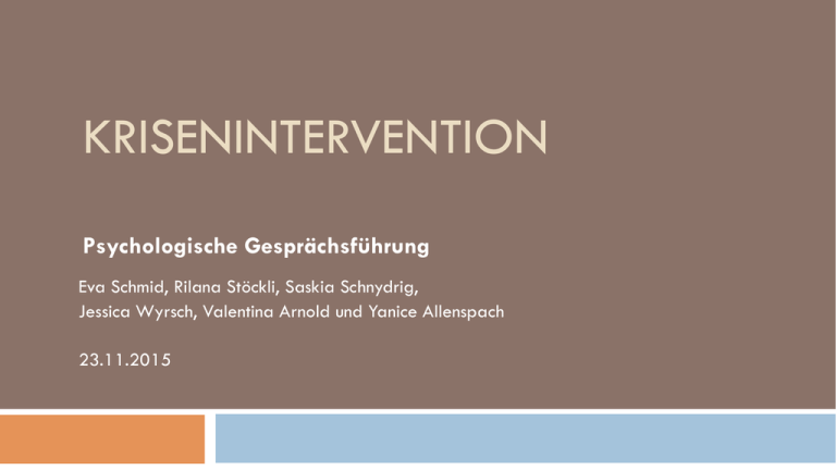 Krisenintervention