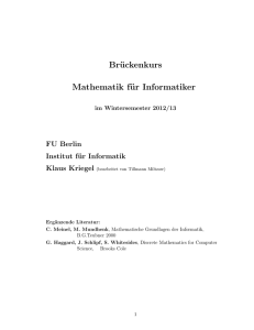 Brückenkurs Mathematik für Informatiker