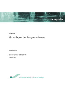 Grundlagen des Programmierens Leseprobe