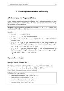 2. Grundlagen der Differentialrechnung