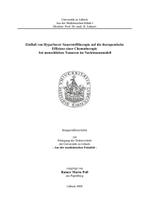 Einfluß von Hyperbarer Sauerstofftherapie auf die therapeutische