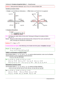 Komplexe (imaginäre) Zahlen - meinelt