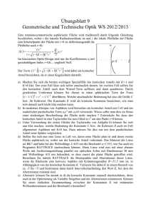 Übungsblatt 9 Geometrische und Technische Optik WS 2012/2013