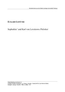 Sophokles` und Karl von Levetzows Philoktet