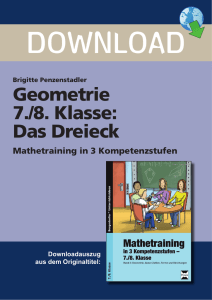 Geometrie 7./8. Klasse: Das Dreieck