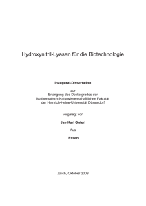 Hydroxynitril-Lyasen für die Biotechnologie