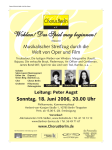 Plakat - Chorus Berlin eV