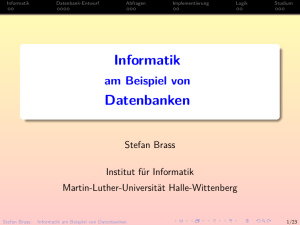 Informatik am Beispiel von Datenbanken