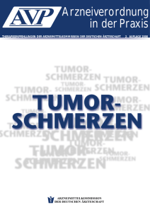 Empfehlungen zur Therapie von Tumorschmerzen