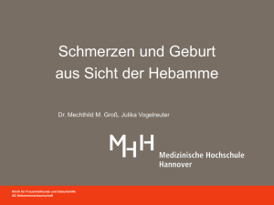 Groß: Schmerzen und Geburt aus Sicht der Hebamme