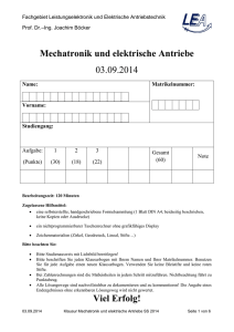 Klausur Mechatronik (deutsch)
