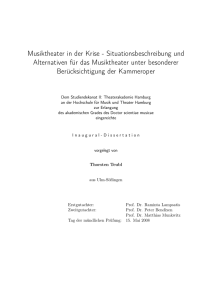 Musiktheater in der Krise - Katalog der Deutschen Nationalbibliothek