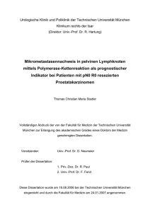 Mikrometastasennachweis in pelvinen Lymphknoten