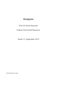 Analysis - Leibniz Universität Hannover