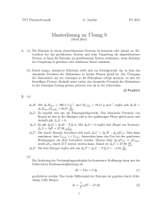 Musterlösung zu¨Ubung 9