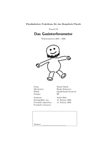 Das Gasinterferometer - mehr