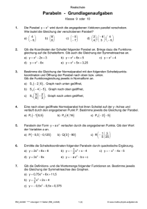 Parabeln - Grundlagenaufgaben - mathe-physik