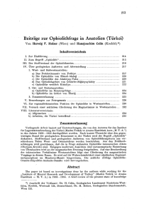 Beiträge zur Ophiolithfrage in Anatolien (Türkei)