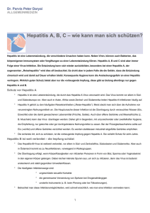 Hepatitis A, B, C – wie kann man sich schützen?