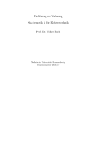 Mathematik 1 für Elektrotechnik