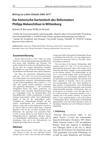 Der historische Gartentisch des Reformators Philipp Melanchthon in