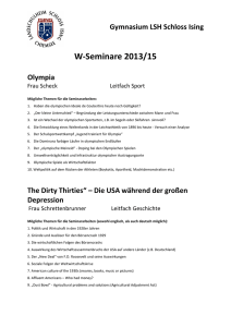 W-Seminare 2013/15 - InfoNet - LSH Schloss Ising