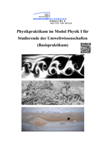 Physikpraktikum im Modul Physik I für Studierende