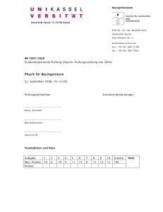 Physik für Bauingenieure Physik für Bauingenieure