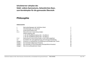 Philosophie - Leibniz-Gymnasium Gelsenkirchen