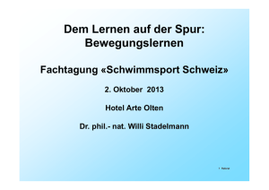 Bewegungslernen Fachtagung Schwimmsport