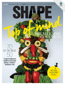 DE SCA magazine SHAPE 1 2015 Food